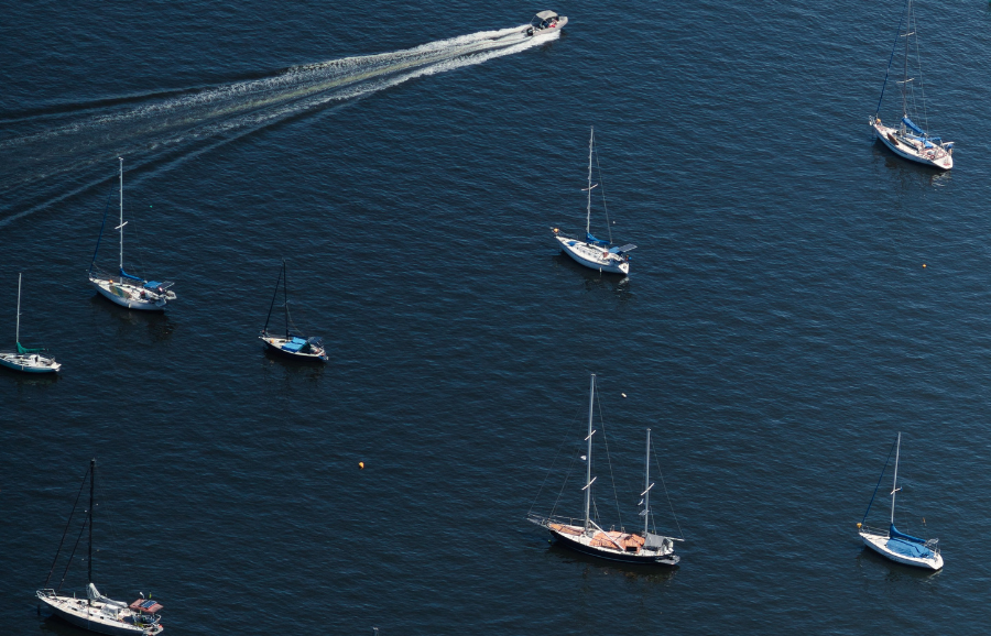 Boats on the ocean